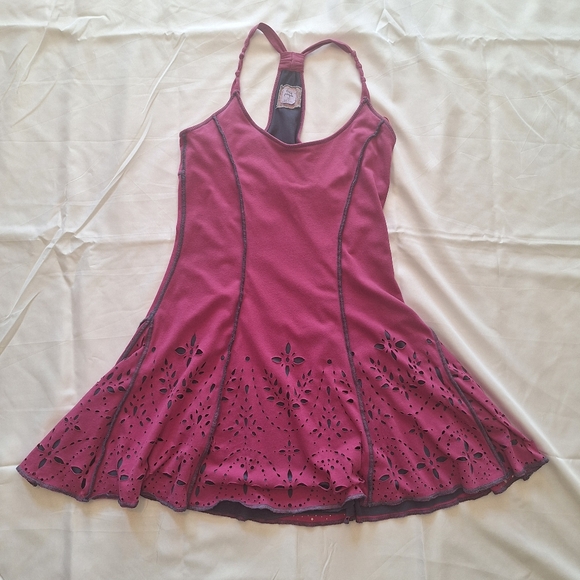 Free People Pink/Purple Dress Size S and Free People Bag - Picture 2 of 6
